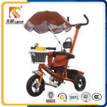 2016 Chine Jouets de tricycle de haute qualité Cadre en acier Tricycles pour bébés enfants avec canopée à parapluie